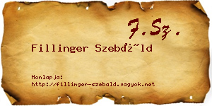 Fillinger Szebáld névjegykártya